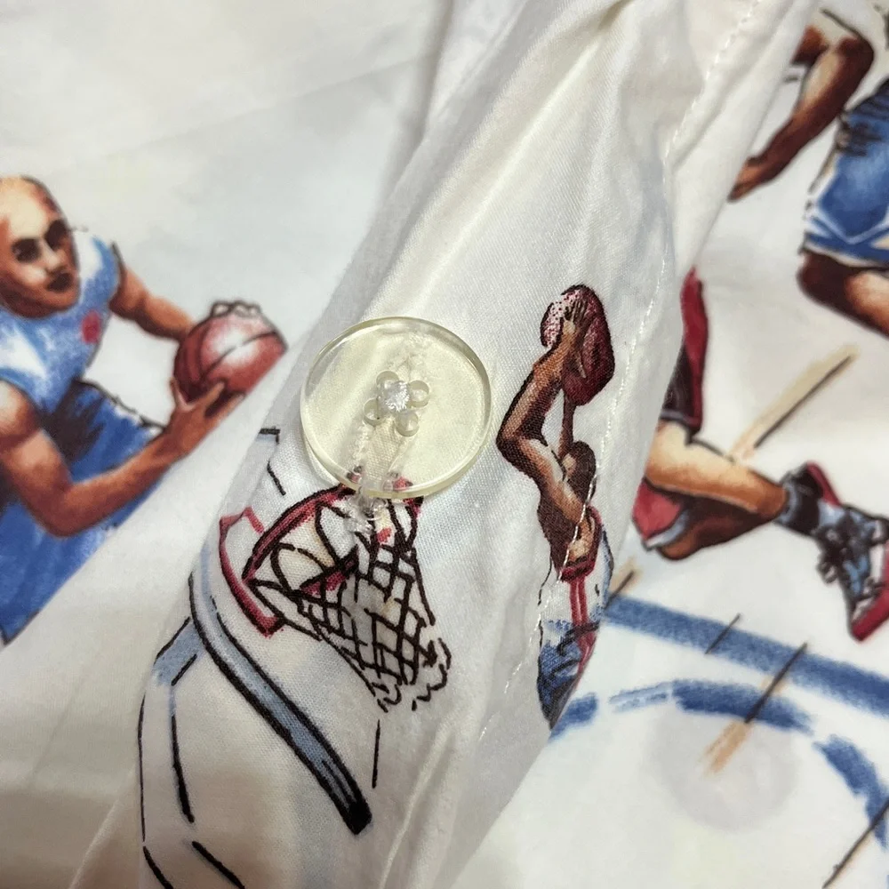 Twin size basketball theme custom duvet cover with two standard shams